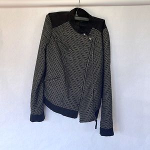 Lucky Brand Black & White Zipper Jacket